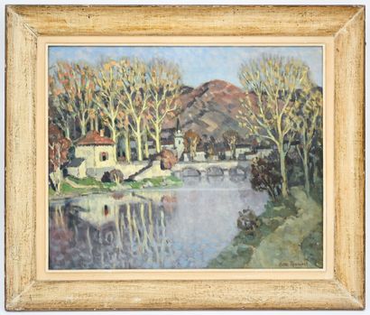 André REGAGNON (1902-1976)
Village, Ariège
Oil...