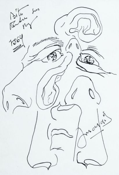 Jean MARAIS (1913-1998)
Bite tendue sur nez...