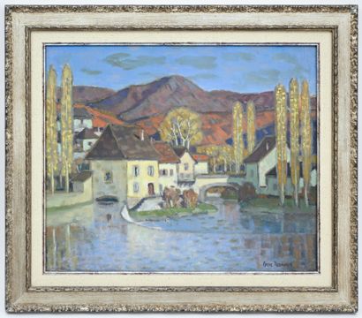 André REGAGNON (1902-1976)
Village, Ariège
Oil...