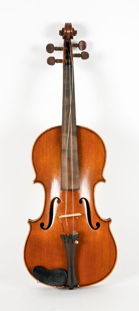 Set of two 4/4 violins in their cases, including...