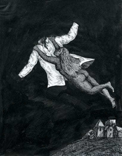 Roland TOPOR (1938-1997)
On a flying coat
India...