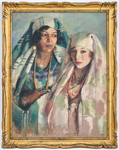 Max MOREAU (1902-1992)
Portrait of Two Oriental...