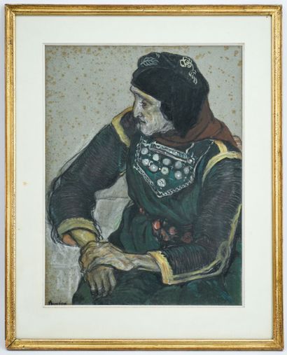 André SURÉDA (1872-1930)
Femme juive âgée
Pastel...