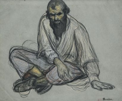 André SURÉDA (1872-1930)
Homme juif du Maroc
Fusain...