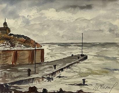 M. RASSEL, XXe
Port de Tipaza par gros temps,...
