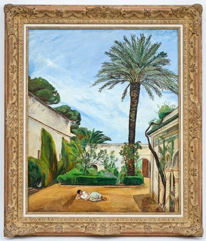 Simon MONDZAIN (1890-1979)
The Court of Abd-El-Tif
Oil...