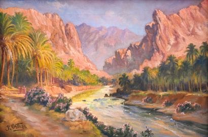 José ORTEGA (1877-1955)
Wadi at El Kantara
Oil...