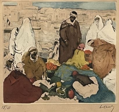 after Léon CAUVY
Market in the Port of Algiers
Etching...