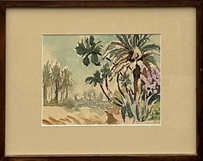 XXth CENTURY ORIENTALIST SCHOOL
Oasis
Watercolor...