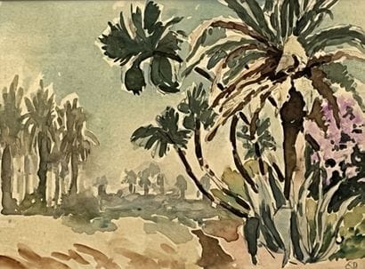 XXth CENTURY ORIENTALIST SCHOOL
Oasis
Watercolor...