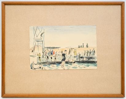 Jean LAUNOIS (1898-1942)
Bathing at the Port...
