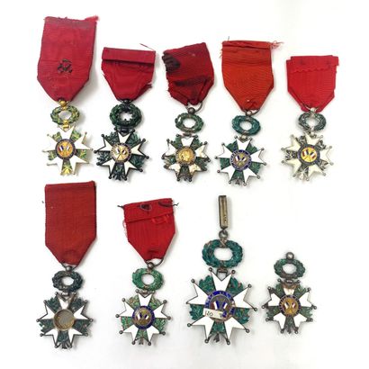 Lot of 8 Légions d'Honneur, IIIe République...