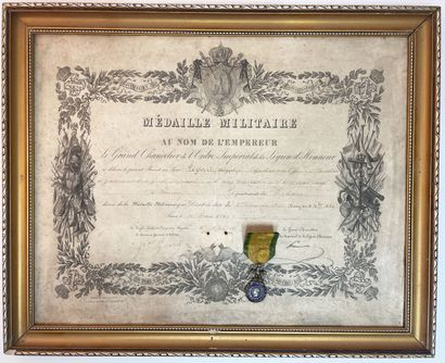 Second type military medal, Second Empire,...