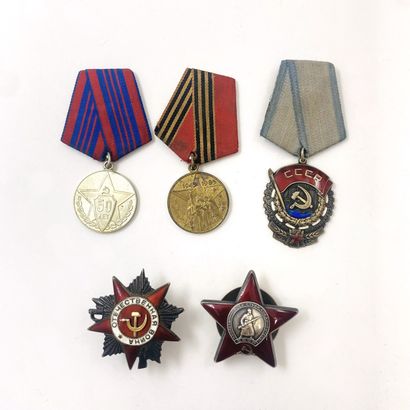 Set of Soviet decorations. It includes a...