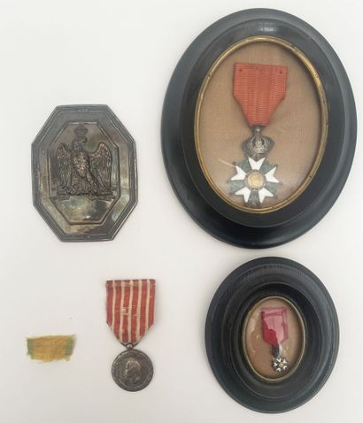 Lot of 3 French Second Empire decorations:...