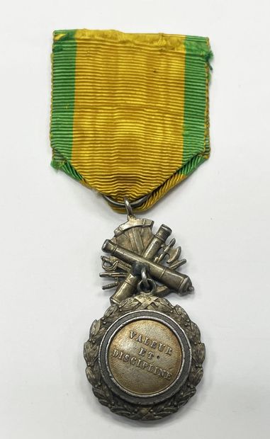 Third Republic (1870) military medal, biface...
