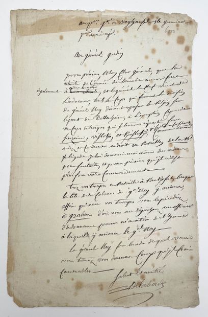 Letter dated 16 Germinal an VII (April 6,...