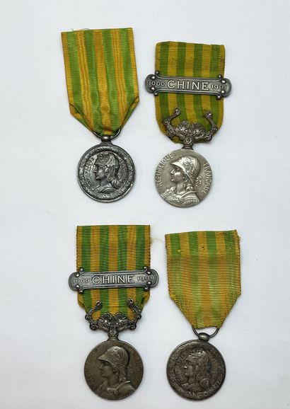 Lot of four decorations relating to the colonial...