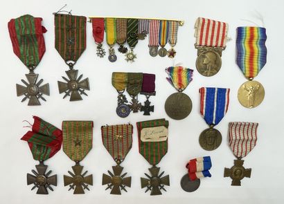 Lot of various ordinance or half-size decorations,...