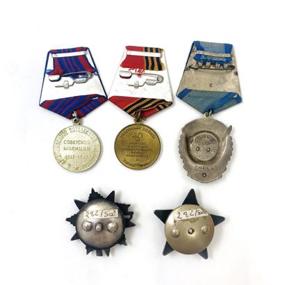 Set of Soviet decorations. It includes a...