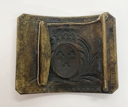 Cavalry officer's belt plate, embossed brass,...