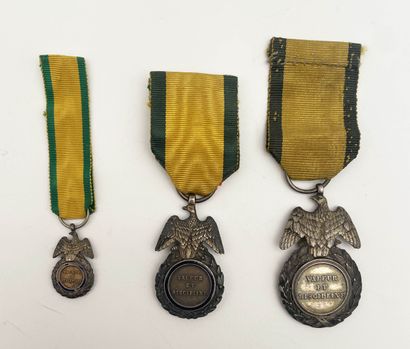Lot of three decorations on the theme of...