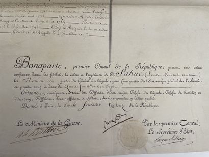 Brevet de général de brigade attributed to...
