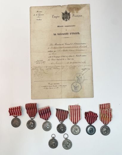 Lot of 8 Italian Campaign commemorative medals,...