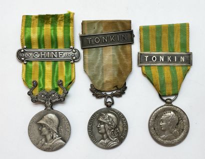 Lot of three decorations relating to colonial...
