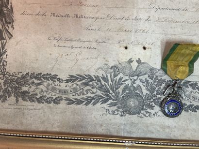 Second type military medal, Second Empire,...