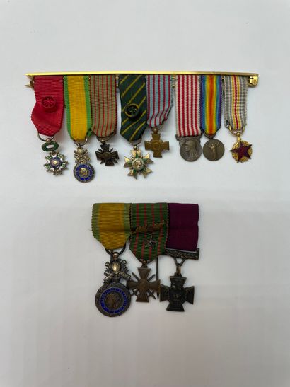 Lot of various ordinance or half-size decorations,...