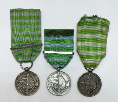 Set of three French decorations relating...