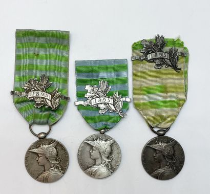 Set of three French decorations relating...