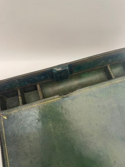 Attractive green morocco writing case decorated...