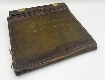Attractive green morocco writing case decorated...