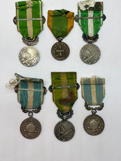 Lot of six medals relating to colonial campaigns...