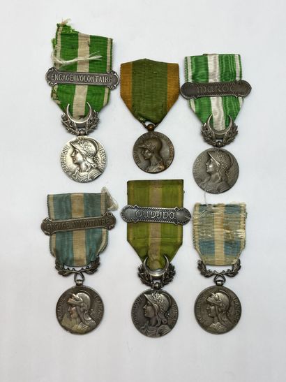 Lot of six medals relating to colonial campaigns...