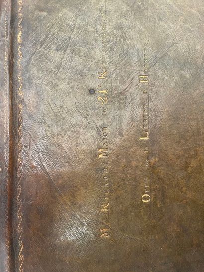 Attractive green morocco writing case decorated...