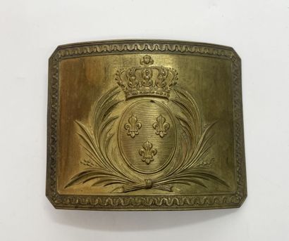 Cavalry officer's belt plate, embossed brass,...