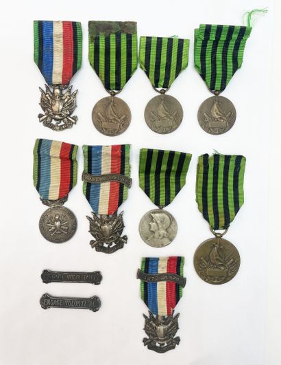 Lot of commemorative medals (9) on the theme...