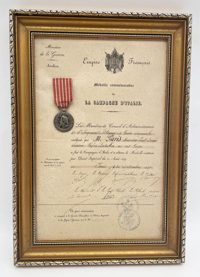 Attractive frame containing a diploma and...