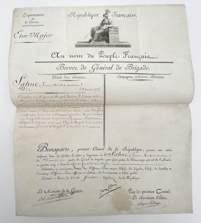 Brevet de général de brigade attributed to...