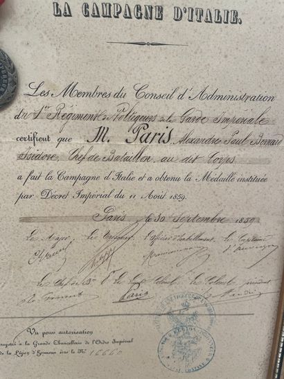 Attractive frame containing a diploma and...