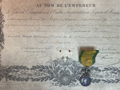 Second type military medal, Second Empire,...