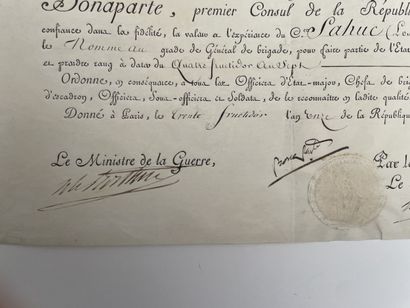Brevet de général de brigade attributed to...