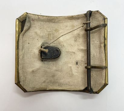 Beautiful rectangular cut-side belt plate...