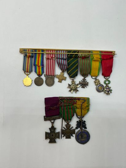 Lot of various ordinance or half-size decorations,...