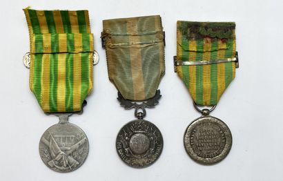 Lot of three decorations relating to colonial...
