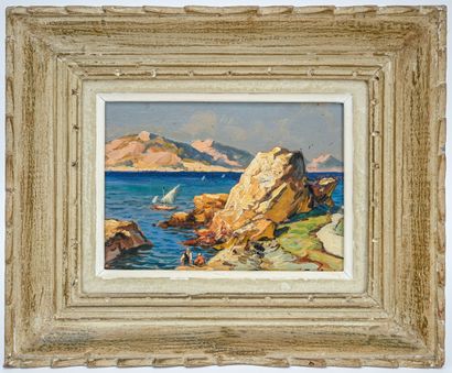 Gustave VIDAL (1895-1966)
Coast of Corsica
Oil...