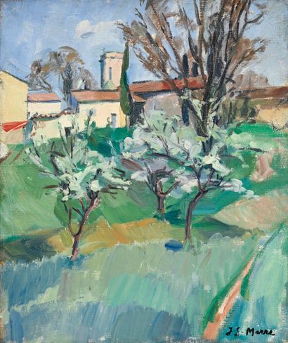 Attributed to Jeanne Sébastien MARRE
Garden
Oil...